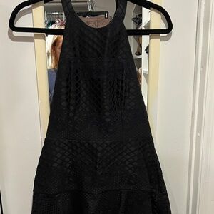 Parker Elegant Black Backless Dress